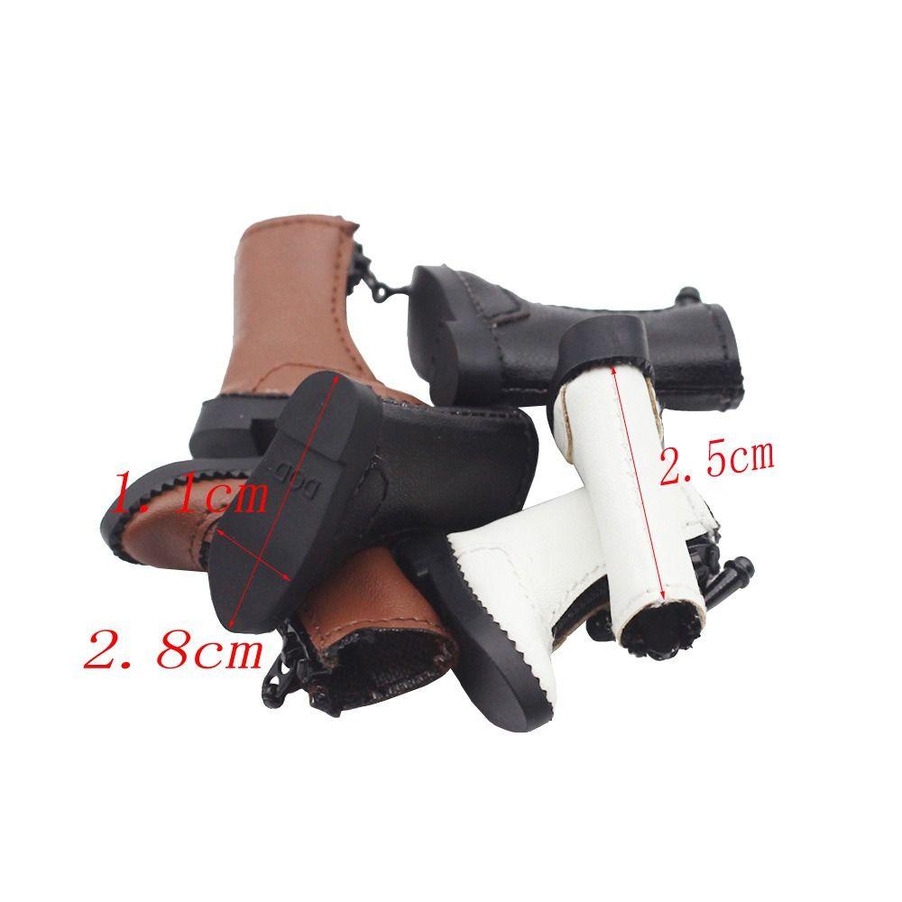 1 пара высоких кожаных ботинок для куклы Obitsu 11, металлическая молния, 1/12, ботинки для куклы BJD, Holala