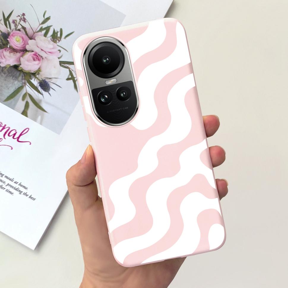 For Oppo Reno10 Case Luxury Colourful Painted Cover Soft Silicone Phone Case For Oppo Reno 10 Reno10 Pro 5G Back Cover Bumper