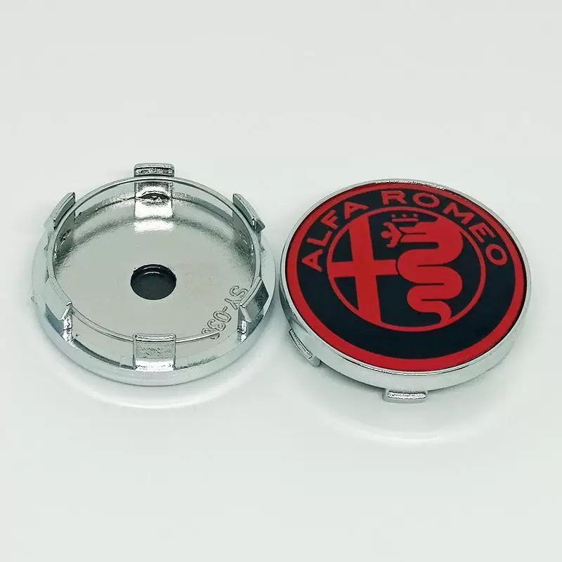 For Alfa Romeo 4PCS Car Wheel Center Hub Caps Cover For Alfa Romeo Giulia Stelvio Giulietta 156 159 147 Mito Tonale Brera Disco