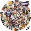 200 популярных наклеек-граффити для Хэллоуина, чемодана, гитары, без клея, водостойкие наклейки