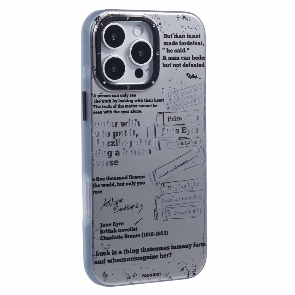 YOUNGKIT Literary Series for iPhone 16 Pro Max Case Compatible with MagSafe IMD TPU Phone Cover