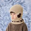 Children's Warm Woolen Hat and Neck Scarf Set with Ear Protection for Autumn and Winter