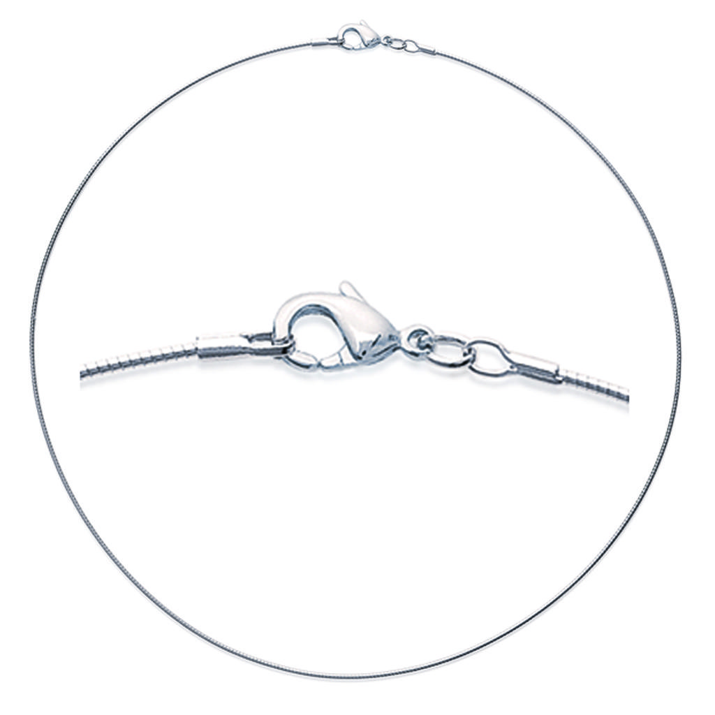 Les Trésors De Lily [M7274] - Silver 'Omega' Silver Necklace - 42 Cm 1 Mm