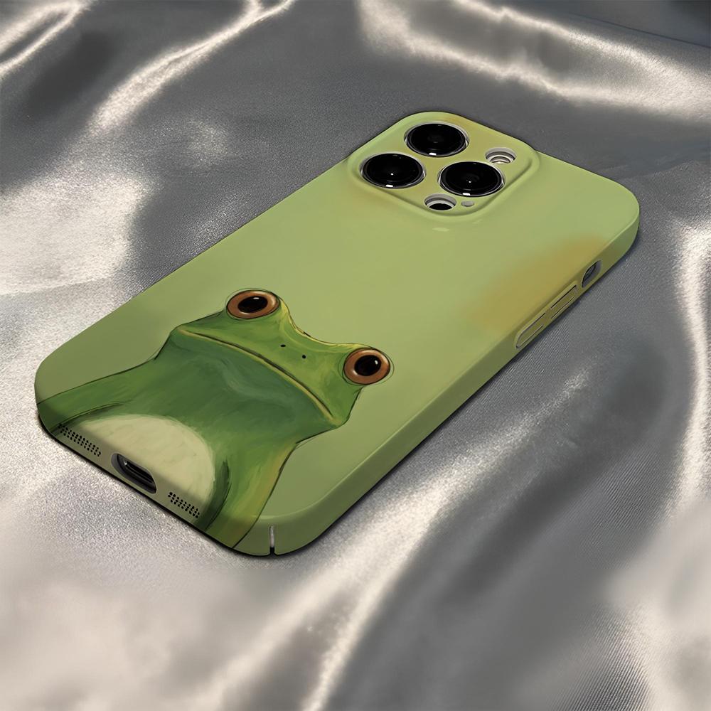 Модный Чехол для Телефона с Полосатым Узором и Лягушками Для IPhone 17Promax 16 15 14 13 12 11 Pro Max Plus Прочный Персонализированный Чехол