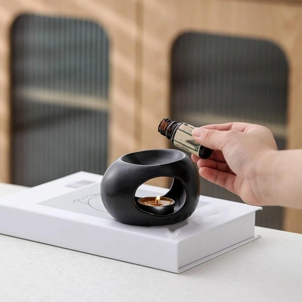 Minimalist Essential Oil Burner Ceramic Aromatherapy Burner Candle Heating Holder Yoga Studio
