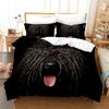 Комплект постельного белья с принтом 3D-собаки, комплект постельного белья King Queen Full Size для детей и подростков, комплект постельного белья для мальчиков, черный, милый питомец, щенок, полиэстер, чехол