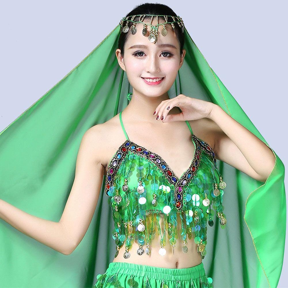 Women Dance Wear Nightclub Tassel Belly Dance Bra Halter Bra Show Costumes Performance Top