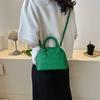 Stylish Shell Bag For Casual Commuting Chic Pu Handbag Available In Black Pink Orange Purple Green