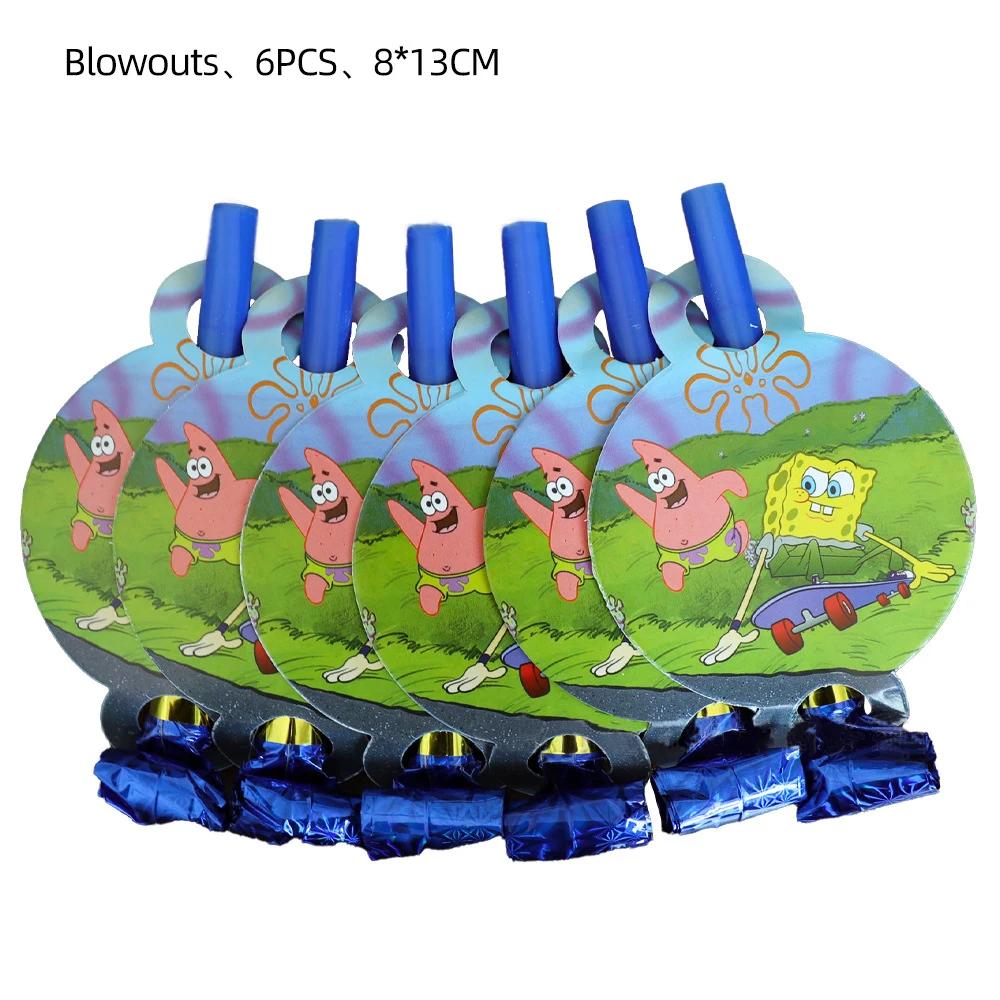 Украшение для дня рождения Губки Боба Для Детей Игрушка Воздушные Шары из Алюминиевой Фольги Латексные Мультяшная Посуда Принадлежности для Мероприятий Баннер Фон