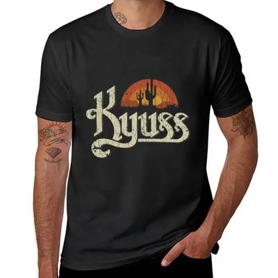 Kyuss Sunset 1987 Футболка Графические Хлопковые Футболки Мужские Летние Топы Принт Животного Оверсайз Футболки Для Унисекс Мужская Повседневная Уличная Одежда