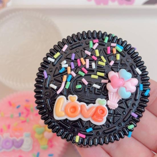 1/2Pcs Sandwich Cookie Squeeze Toy Stress Relief Biscuit Sensory Pinch Toy Kids Teens Adults Soft TPR Simulation Food Fidget Toy