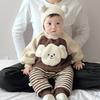 Baby Foreign Style Suit Autumn And Winter Baby Clothes Wear Super Cute Children'S Sweater Pants Warm Going Out Clothes