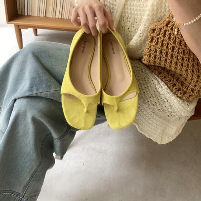 Нишевая цветовая эстетика, модные сандалии с открытым носком, женские новые повседневные туфли на плоской подошве, трендовые шлепанцы