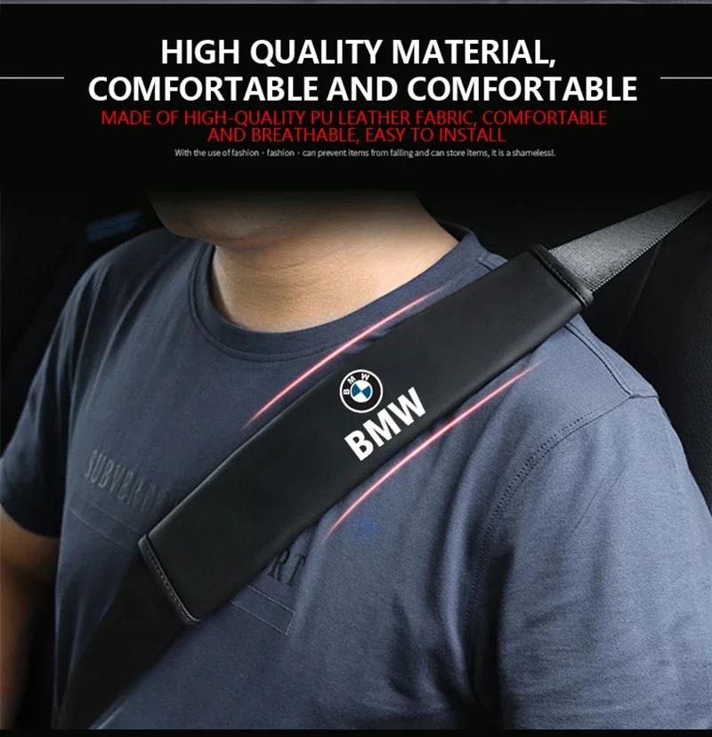 WHP2 2pcs car shoulder pad seat belt protection cover pad For Bmw x1 x3 x5 x6 z4 f10 f20 f30 e36 e39 e46 e60 e90 Car accessories