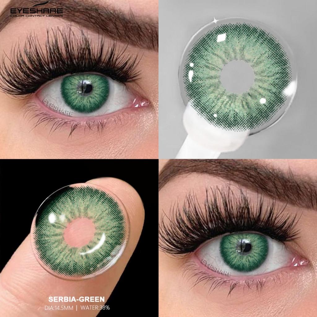 Eyeshare Contact Lenses Colored Contact Lenses for Brown Eyes Natural Beauty Pupils Yearly 14.5mm Big 2pcs Soft