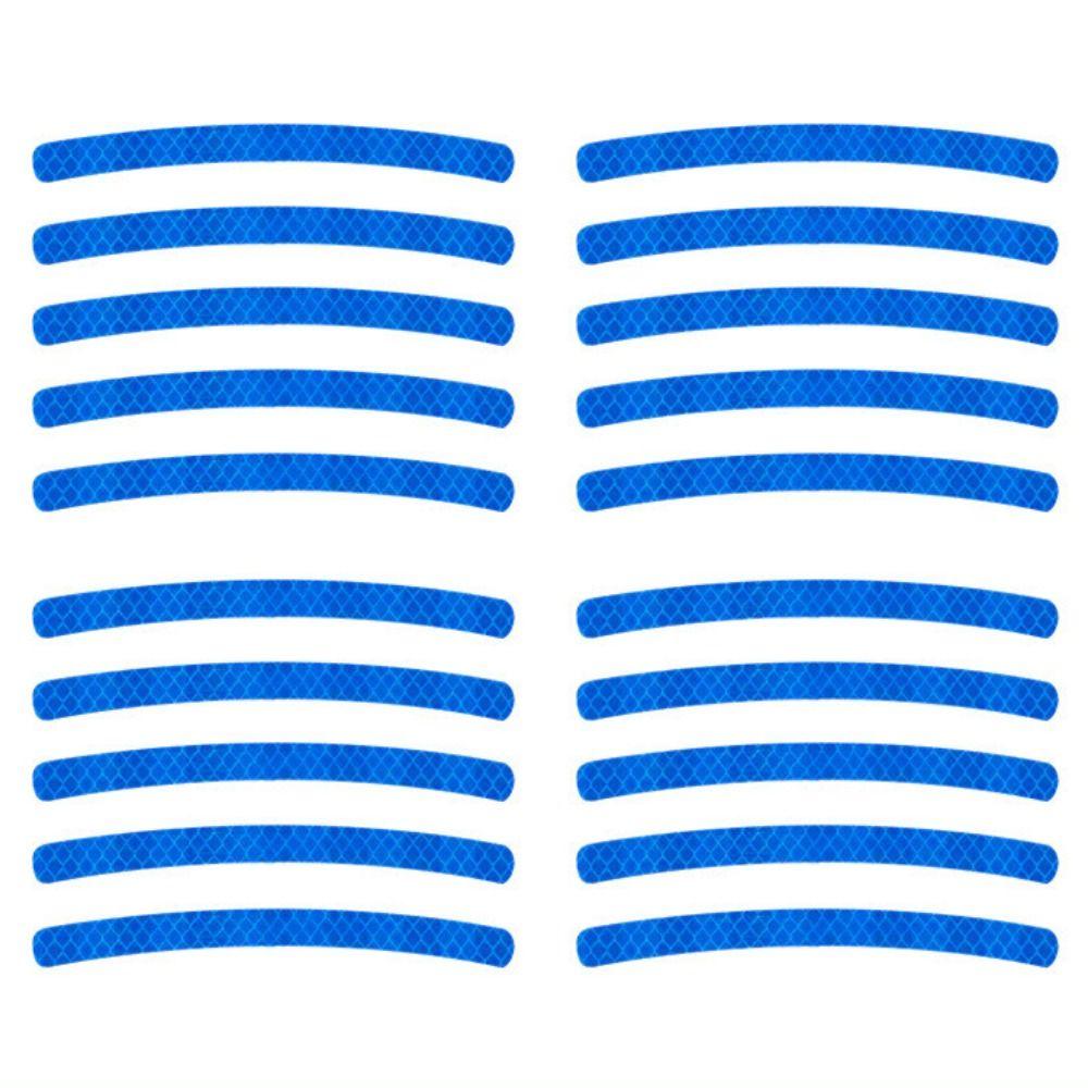 20 шт., светоотражающая наклейка для общего автомобиля, светящаяся предупреждающая наклейка для безопасности, декоративные полоски для ночного вождения