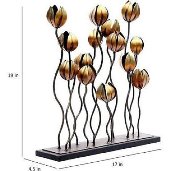 Многоцветный железный абстрактный 6 цветочный экспонат декора стола (Размер 17 х 19 дюймов)