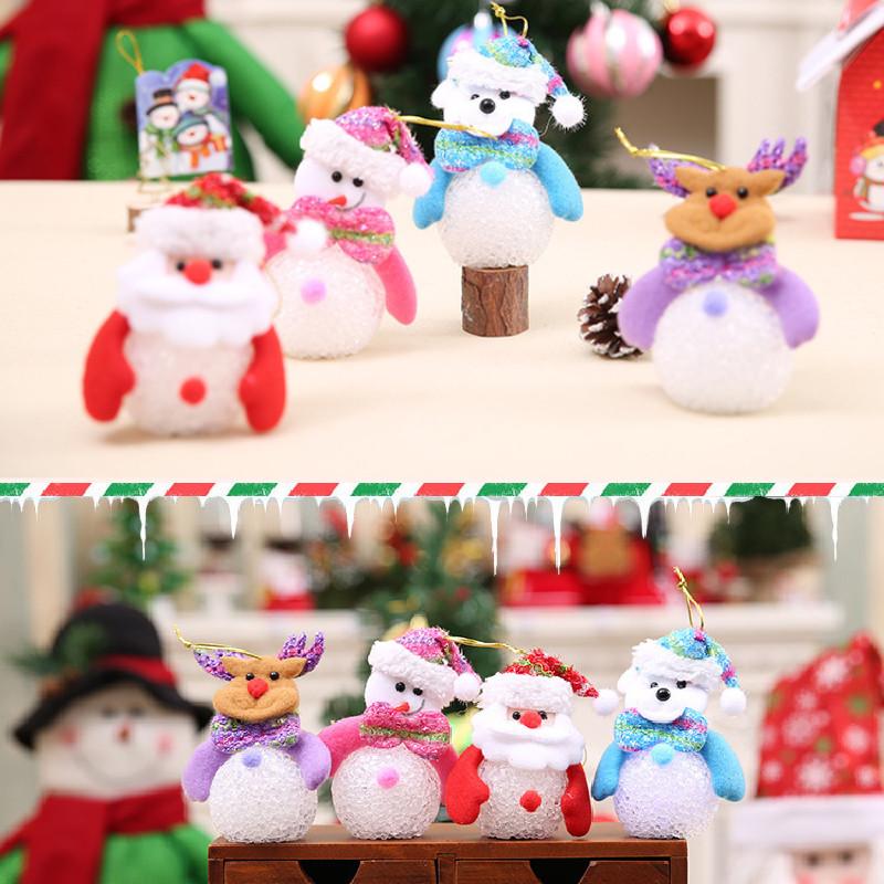 Tree Christmas Eva Hanging Lighted Decor Santa Snowman Reindeer Festive Supplies