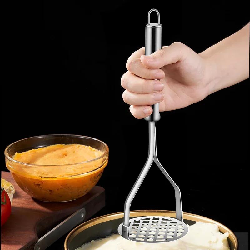 Stainless Steel Potato Mashers Ricers Masher Puree Purple Sweet Potata Pumpkin Grater Kitchen Acceesories Makers Tools Crusher
