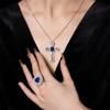 Top Grade 925 Sterling Silver Necklace Women Jewelry Latest Crystal Cross Pendant Necklace Female Party Accessories Personality