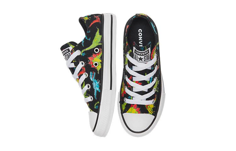 Converse Кеды Chuck Taylor All Star Low для детей, холщовые, черные, разноцветные, для подростков 670350C