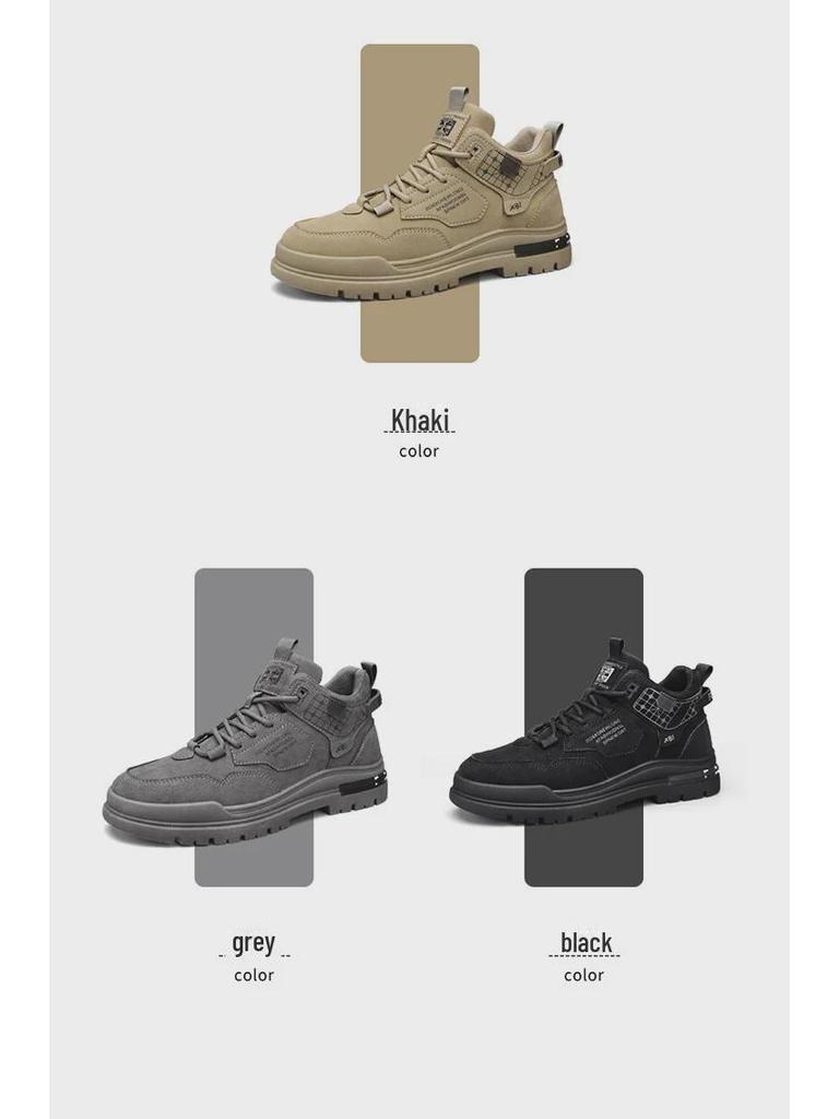 Мужские осенне-зимние ботинки Martin: Модные рабочие и повседневные высокие корейские кроссовки