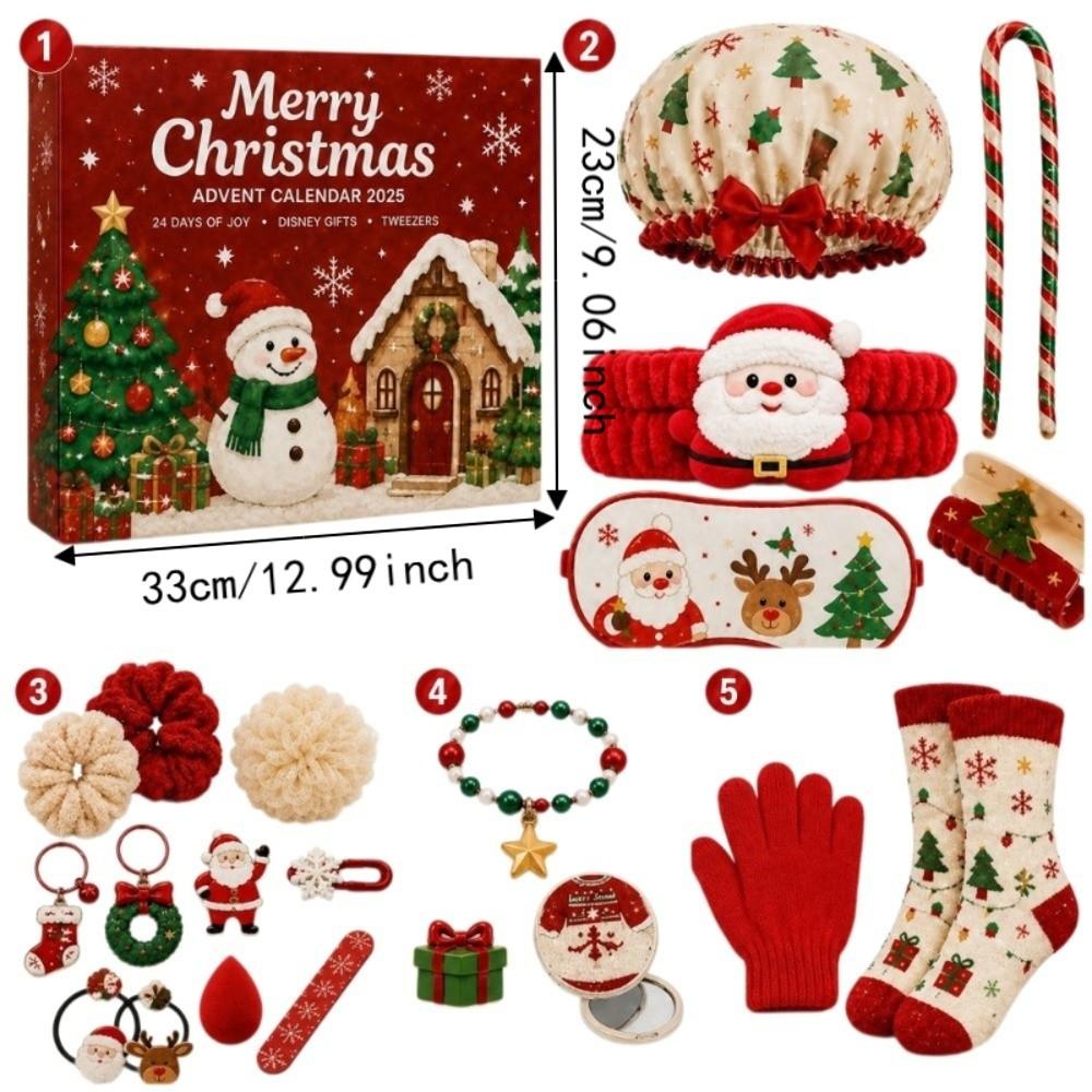 24Pcs Disassembly Gift Christmas Advent Calendar Box Countdown Gift Box  Holiday Decorations