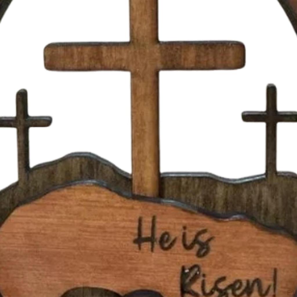 Пасхальное украшение рабочего стола Художественное произведение Деревянная вывеска Коллекционная витрина для столовой Книжная полка Гостиная