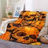1pc Skull Horror Lightweight Flannel Blanket, Comfortable and Warm Blanket, for Office and Camping Sofa Bed, Livingroom164