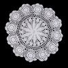 Round White Crochet Doily Hollow Tablecloth Cotton Lace Table Placemats With Flowers