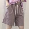 Модные стильные повседневные летние тонкие женские однотонные модные свободные корейские спортивные шорты для женских брюк