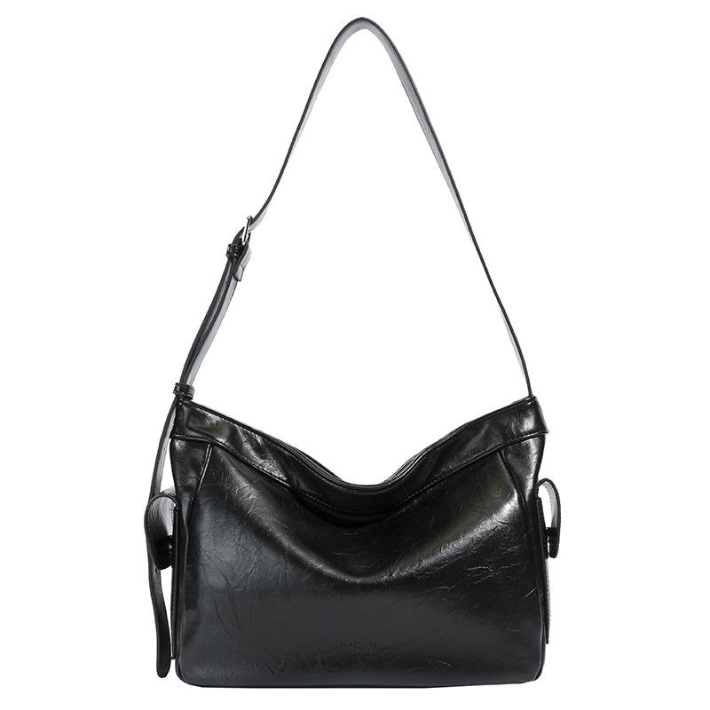 Корейская версия нишевый дизайн большая вместимость простая сумка-ведро женская 2025 осень и зима новая модная универсальная маленькая сумка-тоут