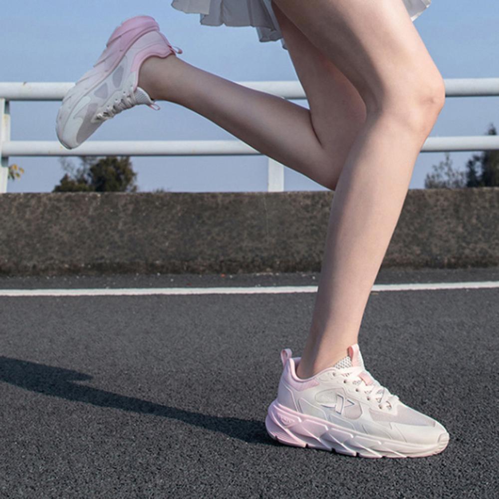 Xtep Легкие Joy Sports Универсальные Модные Дышащие Упругие Низкие Повседневные Беговые Кроссовки Женские Кроссовки Белый Розовый 875118110071-1