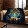 Природа Викинг Иггдрасиль Норвежское Древо Жизни Фланелевое Одеяло Мягкое Теплое Одеяло для Спальни Комнаты Гостиной Путешествия Кемпинга Пикника