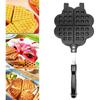 Waffle Iron Baking Tray, Double Sided, Non-stick Coated, High Quality, Easy To Use, Compatible with Gas Cookers