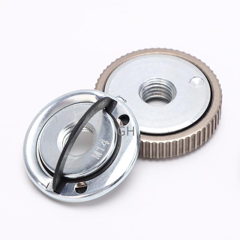 Самостопорящаяся металлическая фланцевая гайка M14 для угловых шлифовальных машин с функцией быстрого отсоединения