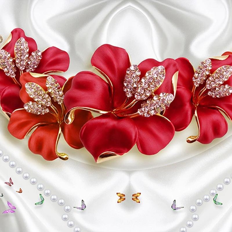 Embossed Flower Art Mural Wall 3d European Style Safflower Diamond Jewelry Wallpaper Living Room Tv Background Decoration Wallpaper Mural