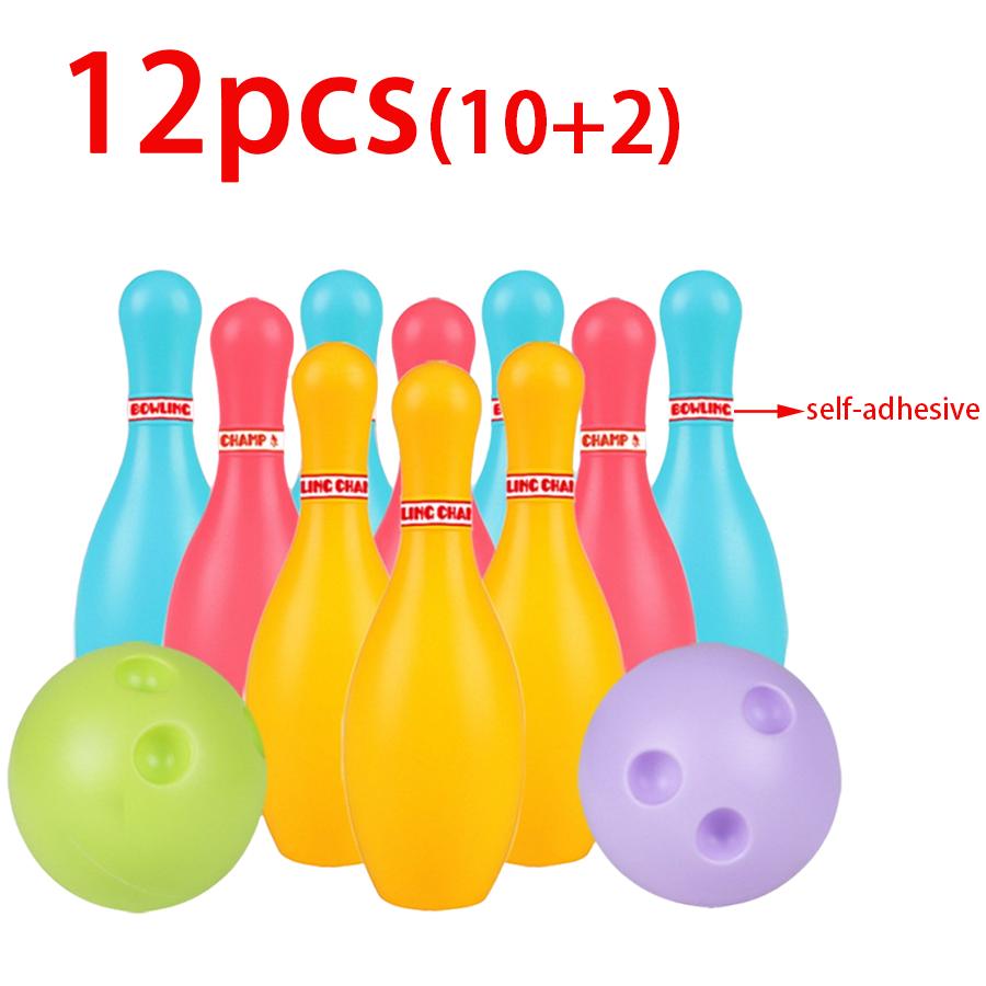 12pcs Mini Bowling Set Physical Exercise Hand-Eye Coordination Training Backyard Indoor Outdoor Party Leisure Sports Gift XJM