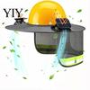 Quick-drying Helmet Cover Hat Neck Shield with Fan, Ventilation Visor Mesh Design, Full Brim Guard Sun Protection for Construction Outdoor Work Hiking
