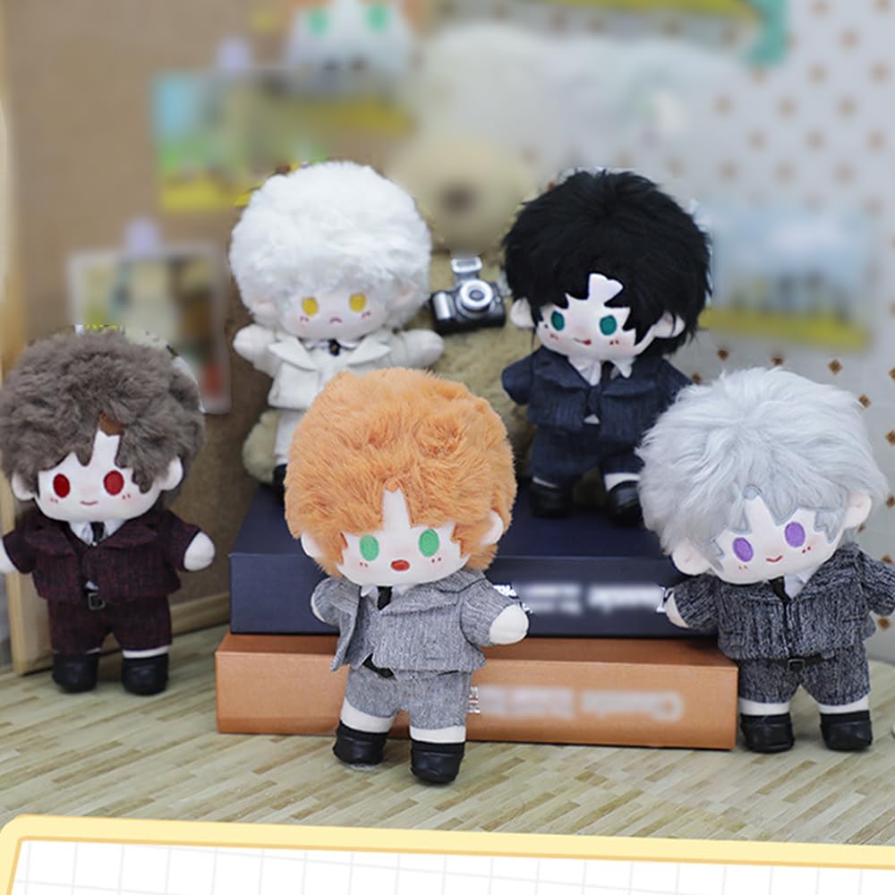 Niannyyhouse Plush Cotton 15cm/20cm Clothes Jacket, Vest, Shirt, Tie, Pants, Suit, Doll, Dress-Up (Beige 15cm)