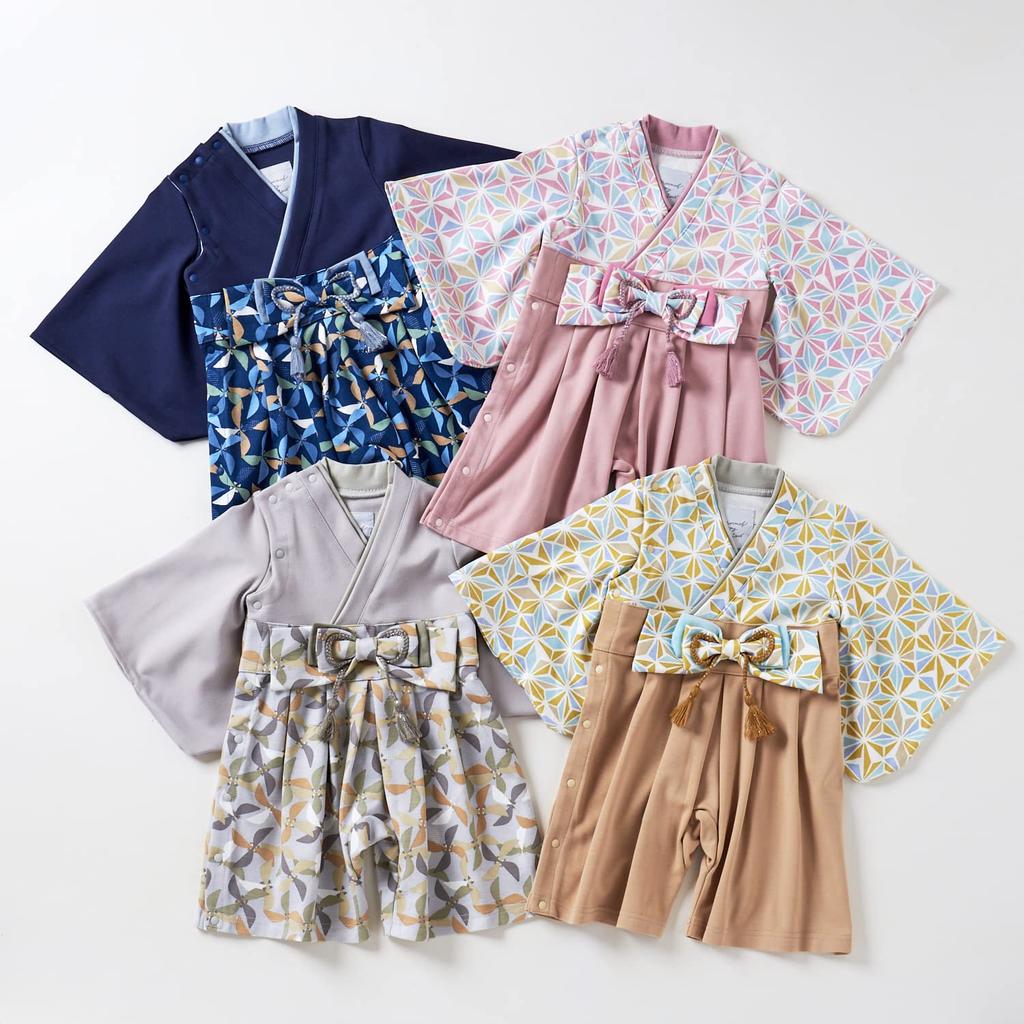 Хакама Первый Первый Первый Посещение святилища Сиреневый [Куфуу] Комбинезоны, Еда, Девочки, Мальчики, Фестиваль, Фестиваль кукол, Одежда, Еда, (80см, Розовый)