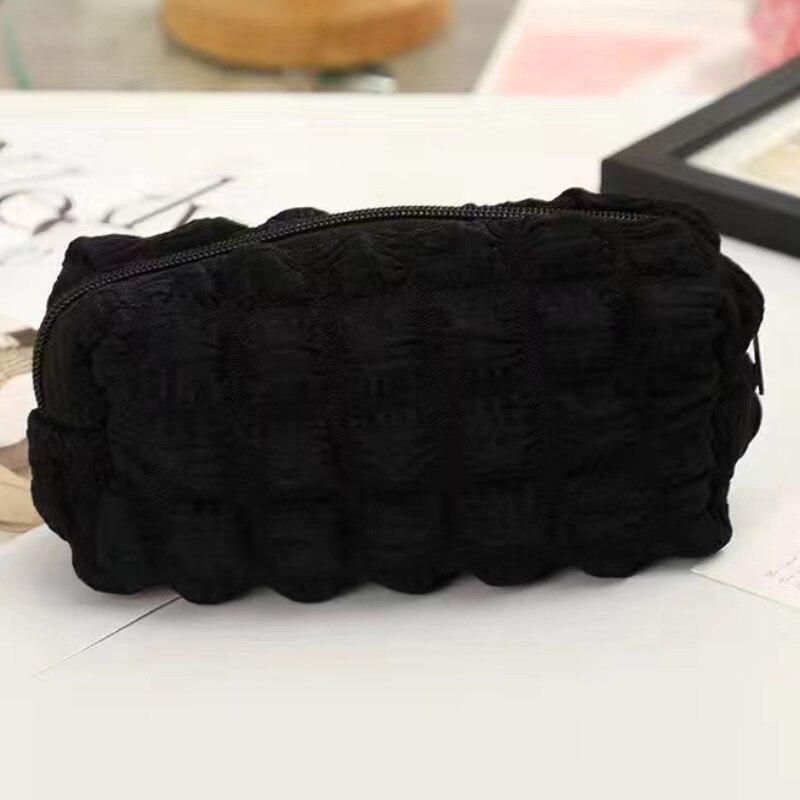 Сумка для хранения ярких цветов в полоску с цветными блоками, студенческая модная большая вместительная сумка для канцелярских принадлежностей с пузырьковым облаком, пенал, косметичка