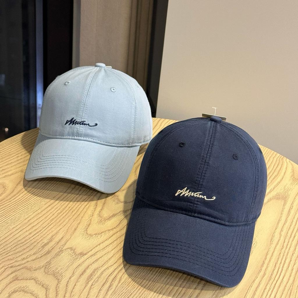 2026New sun protection hat with American lettering, soft-top fashion baseball cap for women, wide-brimmed street cap for men