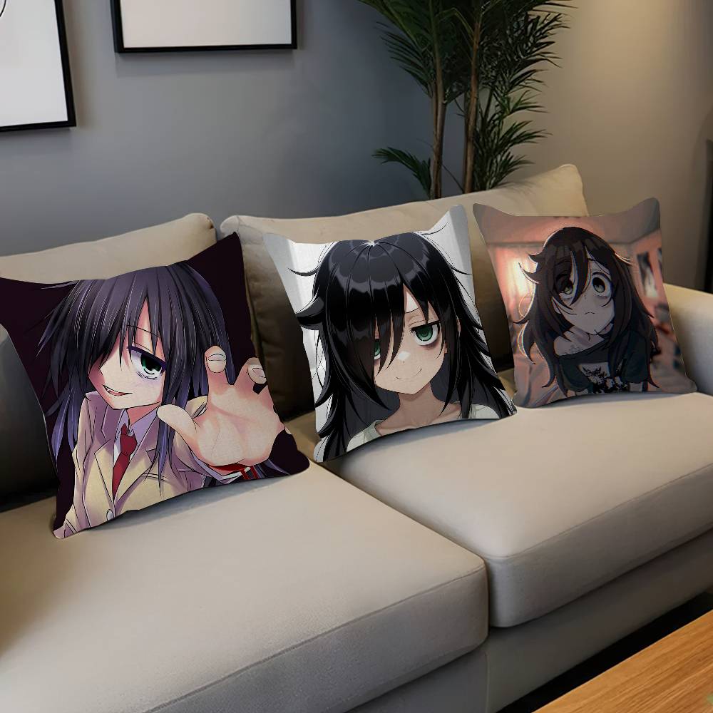Kawaii Anime K-Kuroki T-Tomoko Cartoon Personalized Pillow Dust Cover Bedroom Kids Party Decoration Pillowcase Birthday Gift