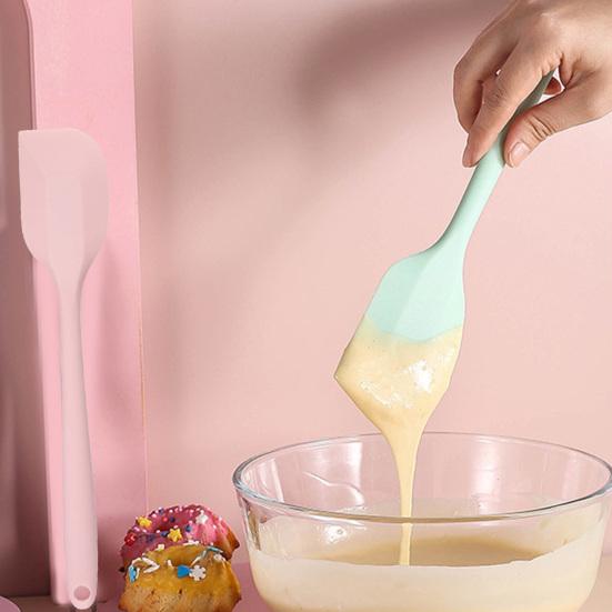 Силиконовая лопатка для крема, антипригарный скребок для сковороды, термостойкий кухонный инструмент для выпечки, лопатка для торта своими руками для выпечки, переворачивания и жарки
