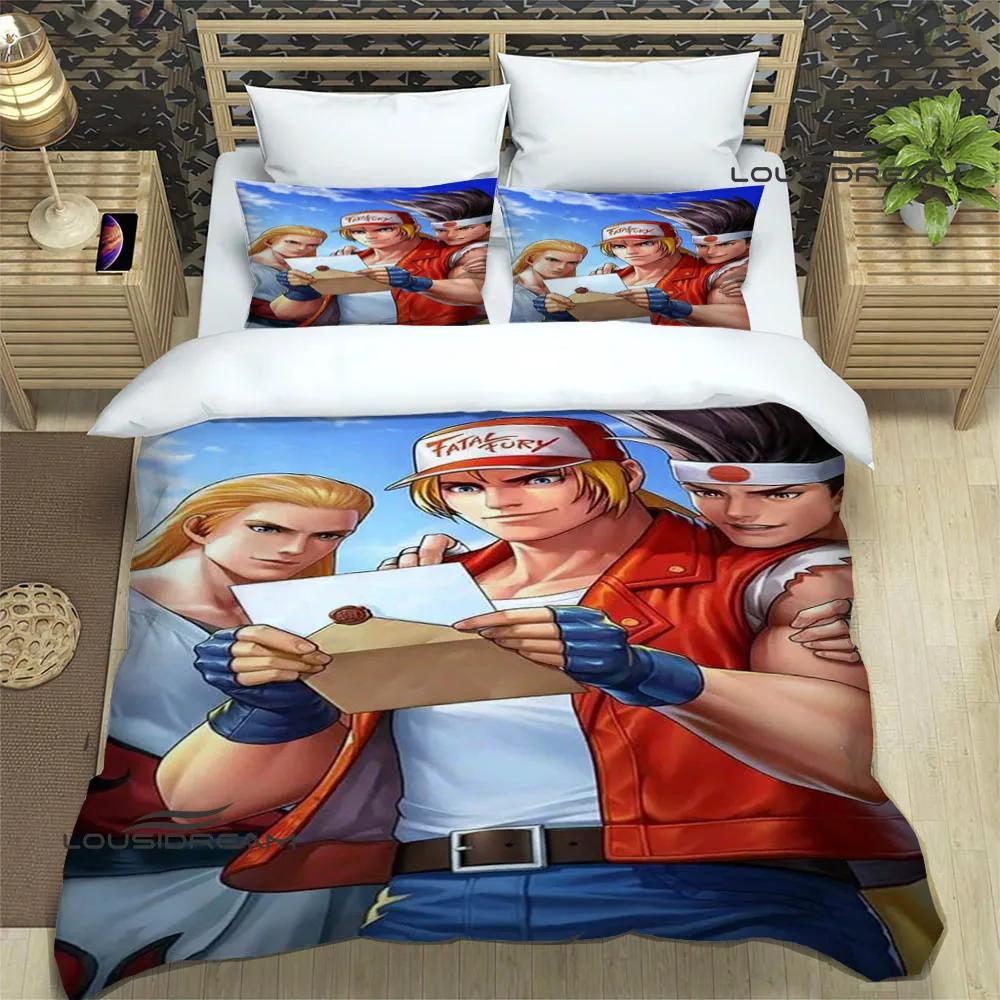 3D игра KOF Мультяшные комплекты постельного белья изысканный набор постельных принадлежностей пододеяльник комплект одеяло комплект постельного белья роскошный подарок на день рождения