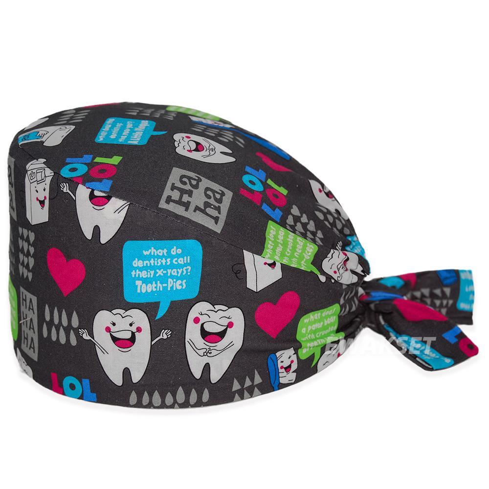 Новая мягкая кепка из хлопка, регулируемая шапка с героями мультфильмов, шапка для лабораторной работы, хирургическая шапка, аптека, аксессуары для ухода за стоматологом, шапочки-скрабы