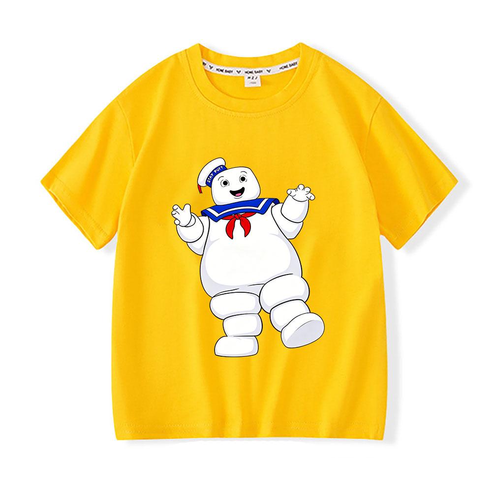 Ghostbusters Children's T-Shirt 100% Cotton Cartoon Print Tops 2-12Y Short Sleeve Kawaii Boys Girls Casual O-neck Toddler Summer