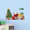 Christmas Wall Sticker Pvc Decorative Removable Santa Claus And Christmas Tree For Home Decor