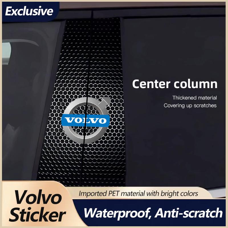 2Pcs Car Center Pillar Sticker Auto B Pillars Protective Film For Volvo EX30 XC60 XC40 V60 V40 XC90 XC70 V50 S60 V70 S90 Olestar BY0